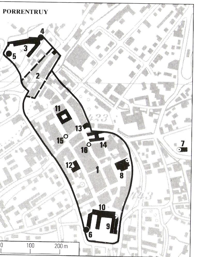 Plan de Porrentruy, vieille ville Plan de Porrentruy, vieille ville